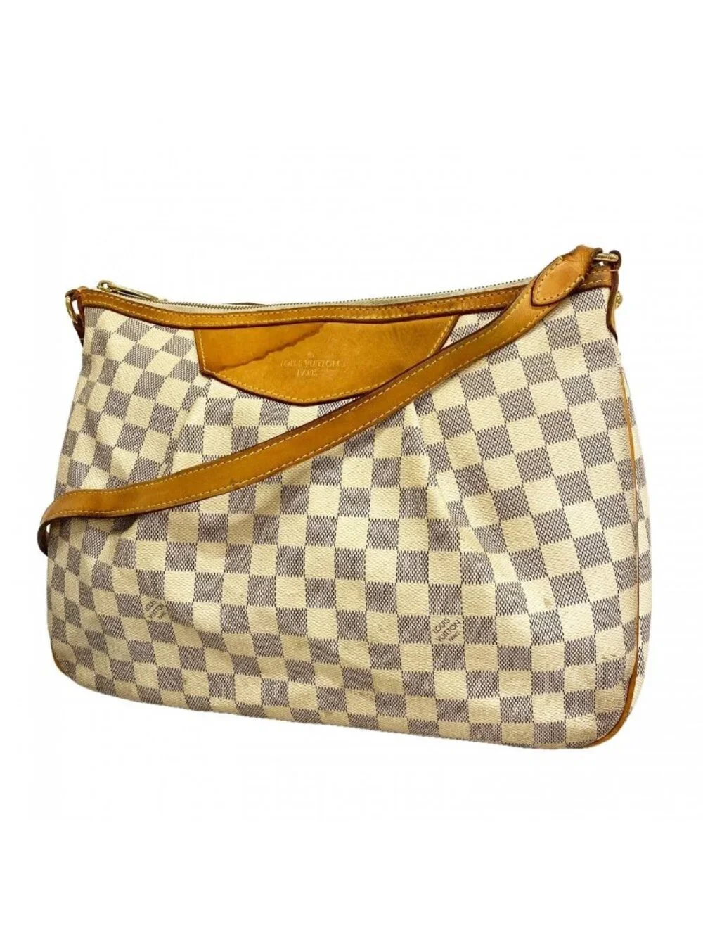 Louis Vuitton Shoulder Bag Damier Azur Syracuse MM White